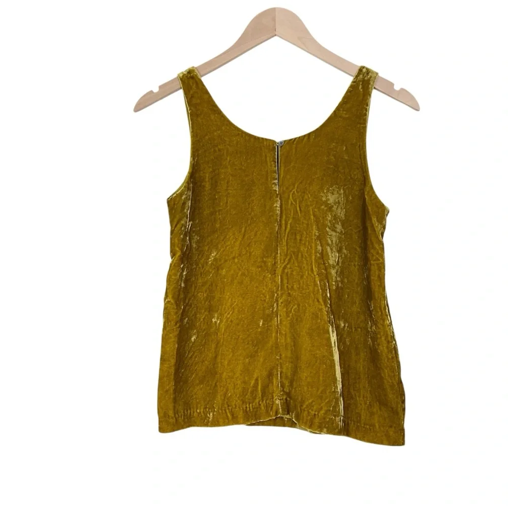 J. Crew Sleeveless Velvet Tank Top Gold Size 00